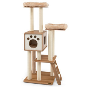 Costway 5-tier Cat Tree Condo Cat Play Tower Activity Center Scratching Posts Play House