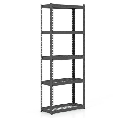 Costway 5-Tier Garage Storage Shelves Adjustable Heavy Duty Metal Storage Shelving Unit 71 x 31 x 168 cm