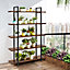Costway 5-Tier Industrial Bookshelf Plant Flower Stand Storage Display Rack