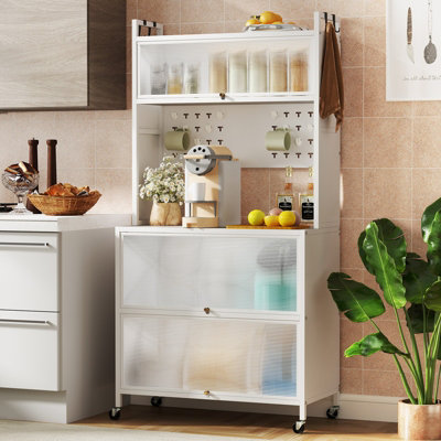 COSTWAY 5 Tier Kitchen Bakers Rack Multifunctional Microwave Stand w ...