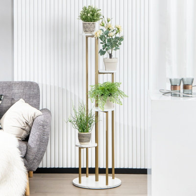 Costway 5 Tier Tall Plant Stand Corner Plant Shelf Modern Flower Rack Pot Holder Display Shelf