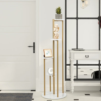 Costway 5 Tier Tall Plant Stand Corner Plant Shelf Modern Flower Rack Pot Holder Display Shelf - 4