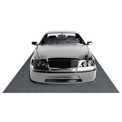 Costway – Tapis de sol imperméable 252,5 x 221 cm – Antidérapant et lavable – Ruban adhésif double face inclus – Pour garage et motoréparation automobile – Gris