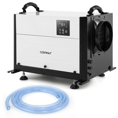 COSTWAY 50L/Day Crawl Space Commercial Dehumidifier w/ 24H Timer-White
