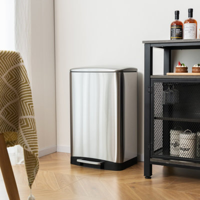 MDesign Square Trash Can Wastebasket, Small Garbage Container Bin For Bathroom