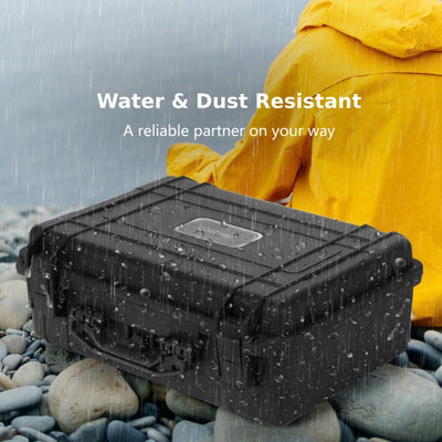 Costway 56 x 44 x 22 cm Waterproof Hard Case Flight Storage Secure Box Camera Protection W/ Foam Insert - 7