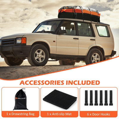 Costway 595L Large Car Roof Top Rack Storage Bag Car Travel Luggage Carrier - 5