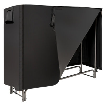 Costway 5FT Firewood Storage Log Rack Heavy Duty Iron Log Holder W/ Waterproof PVC Cover Price Comparisons | Compare The Build