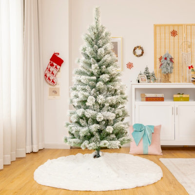 Costway 5FT Illuminated Artificial Christmas Tree W/ LED Lights Auto Open 9 Flash Mode - 4