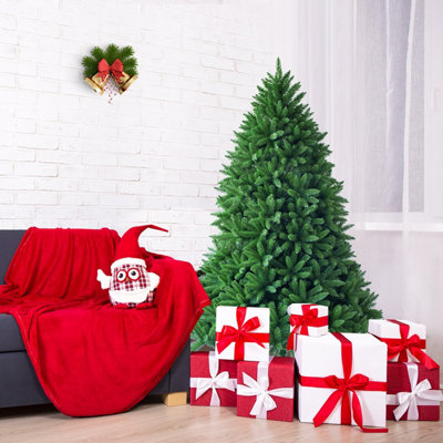 Costway 5FT Premium PVC Hinged Christmas tree Artificial Christmas Tree Metal Stand - 3
