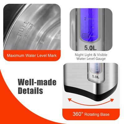 Costway 5L Hot Water Dispense w/ 5 Temperature Settings - 7