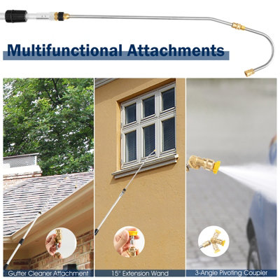 Costway 5M Telescoping Wand for Pressure Washers 4000PSI Commercial Grade Extension Wand - 5