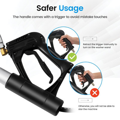 Costway 5M Telescoping Wand for Pressure Washers 4000PSI Commercial Grade Extension Wand - 7