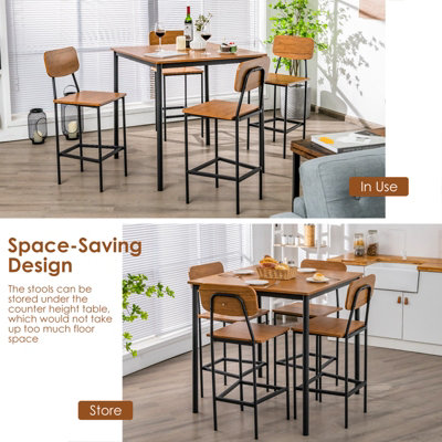 Bar height deals table chairs