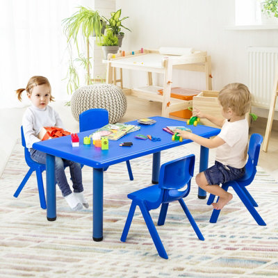 Kids activity discount table with chairs