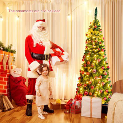 Santa's workshop pencil slim tree clearance