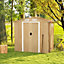 Costway 6.5 x 4.5 FT Outdoor Storage Shed Galvanized Metal Garden Tool House W/ Vents