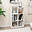 Costway 6-Cube Bookshelf 4-Tier Bookcase Floor Display Shelf Open Storage Organizer