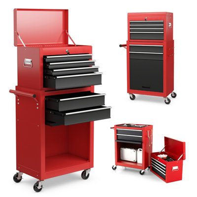 WAYTRIM 5-Drawer Rolling Tool Chest, Removable Tool Cabinet Box With...