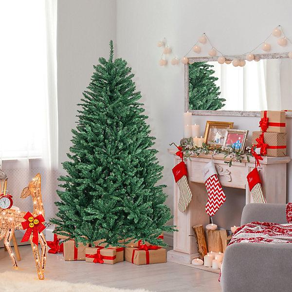Costway 6 FT Artificial Christmas Tree Hinged Xmas Full Tree Costway 6 FT Artificial Christmas Tree Hinged Xmas Full Tree