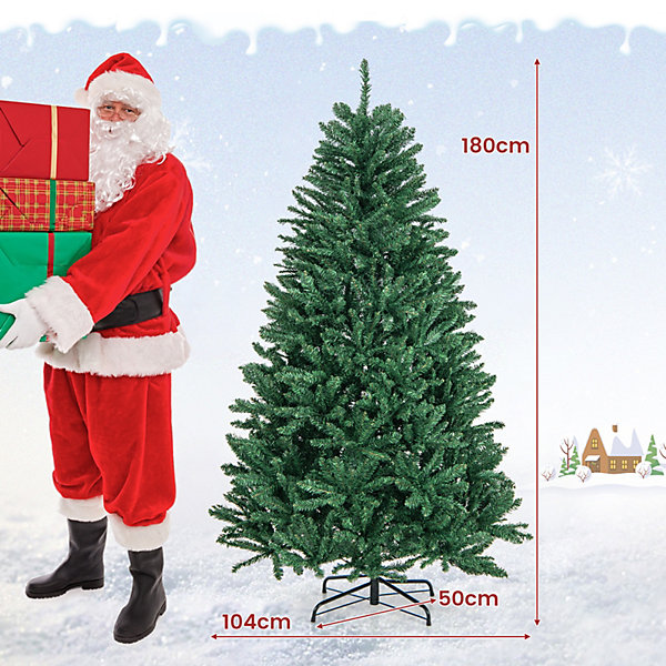 Costway 6 FT Artificial Christmas Tree Hinged Xmas Full Tree Costway 6 FT Artificial Christmas Tree Hinged Xmas Full Tree