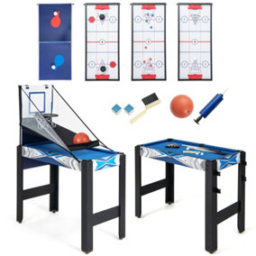 Costway 6-In-1 Kids & Adults Combo Game Table Multi Family Game Table w/ Basketball
