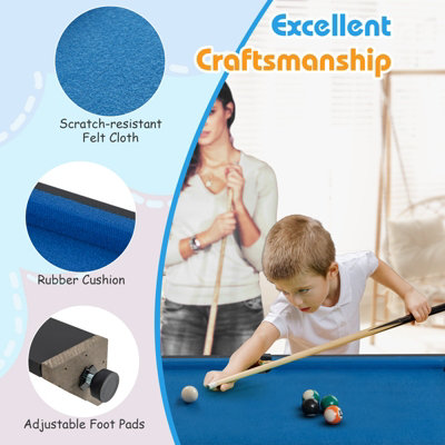 Costway 6-In-1 Kids & Adults Combo Game Table Multi Family Game Table w/ Basketball - 5
