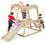 Costway 6 in 1 Wooden Climber Playset Kids Slide Jungle Gym W/ Monkey Bars Climbing Ladder