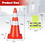 Costway 6 Pack Traffic Cones Safety Road Parking Cones W/ Reflective Collars Safety Vest