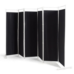 Costway 6-Panel Folding Room Divider with Adjustable Foot Pads Black