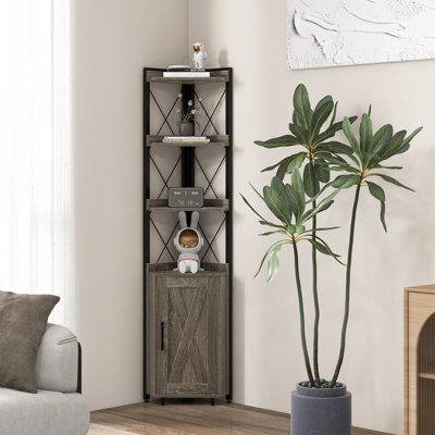 Rustic corner deals bookcase