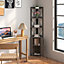 Costway 6-Tier Corner Bookcase Wooden Display Storage Cabinet w/ Adjustable Shelf