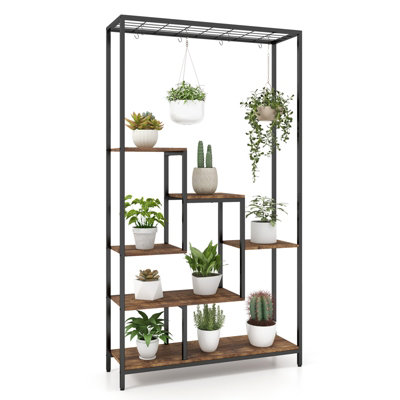 Stylish Plant Shelf with Tray, 64×40cm Stylish Plant Shelf with Tray, 64×40cm