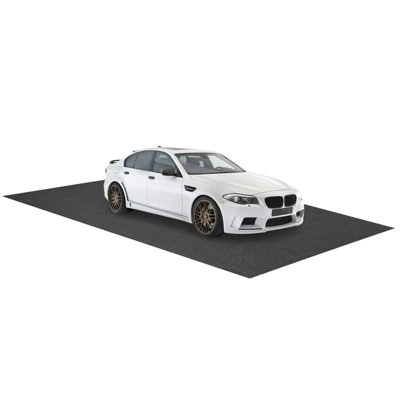 Costway 600 x 220 CM Garage Floor Mat Absorbent Oil Spill Parking Mat-Grey