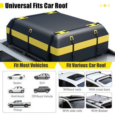 Costway 600L Large Car Roof Top Rack Luggage Carrier Bag Storage Bag Travel Waterproof - 4