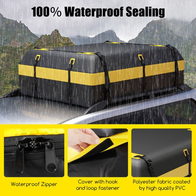 Costway 600L Large Car Roof Top Rack Luggage Carrier Bag Storage Bag Travel Waterproof - 6