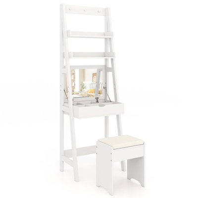 leaning ladder mini dressing table Oak Leaning Ladder Mini Dressing Table