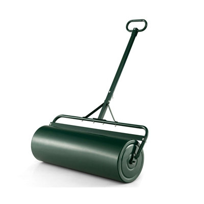 Costway 63L Metal Garden Lawn Roller Water Sand Filled Drum Grass Roller Tow Behind