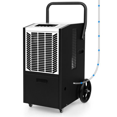 Costway 66 L/Day Commercial Dehumidifier Industrial Crawl Space Dehumidifier w/ Pump-White