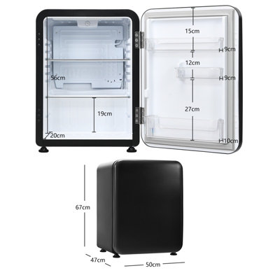Costway 68L Compact Refrigerator Auto Defrost Reversible Door Mini Fridge Dorm Office