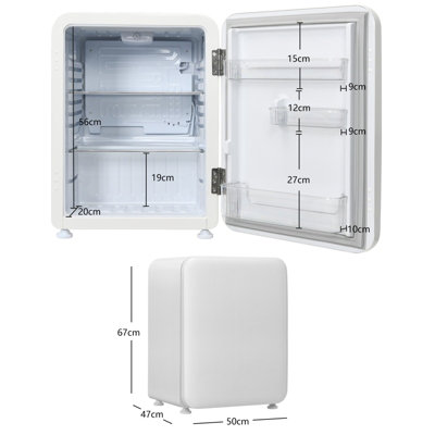 Costway 68L Compact Refrigerator Auto Defrost Reversible Door Mini Fridge Dorm Office