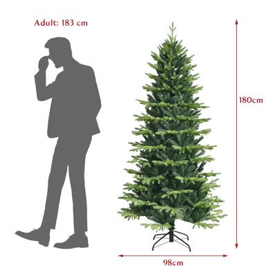 Costway 6FT Christmas Tree Unlit Xmas Tress for Indoor Outdoor Festival Decoration