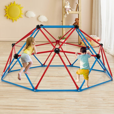 Costway 6FT Dome Climber Climbing Frame Geometric Climbing Dome Kids Toddlers Garden Gym - 8