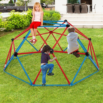 Costway 6FT Dome Climber Climbing Frame Geometric Climbing Dome Kids Toddlers Garden Gym - 9