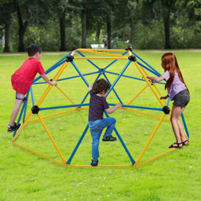 Costway 6FT Dome Climber Climbing Frame Geometric Climbing Dome Kids Toddlers Garden Gym