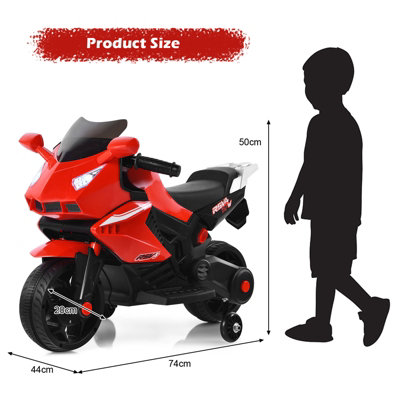 Kids electric motorcycle clearance with training wheels