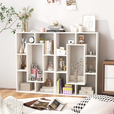 Geometric cube bookcase deals