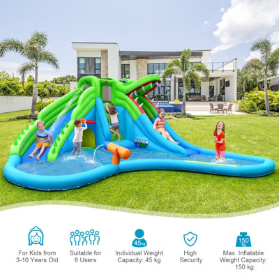 Costway 7-In-1 Inflatable Water Slide Jumping Bouncy Castle House with 780W Air Blower - 3