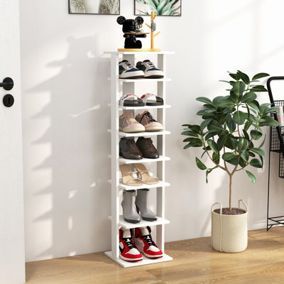 Costway 7-Tier Shoe Rack Hallway Shoe Storage Organizer Stand Bathroom Dispaly Shelf