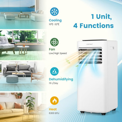 Costway 7000 BTU Portable Air Conditioner 5-in-1 Cooling Heating Fan Dehumidifier WIFI - 5
